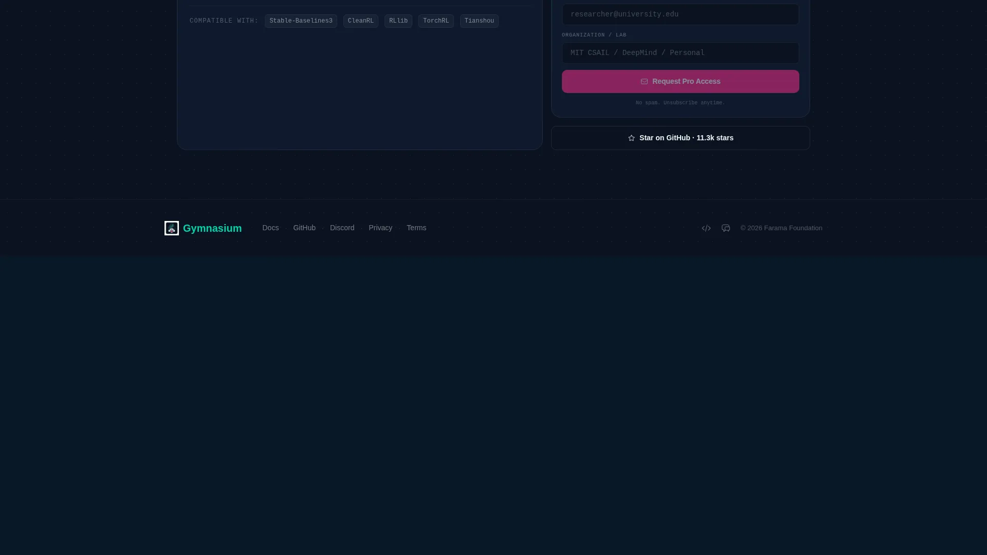 Reinforcement Learning Landing Page Template