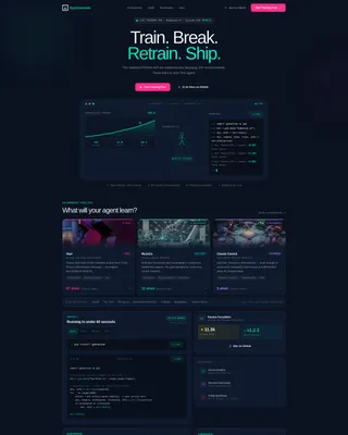 Reinforcement Learning Landing Page Template