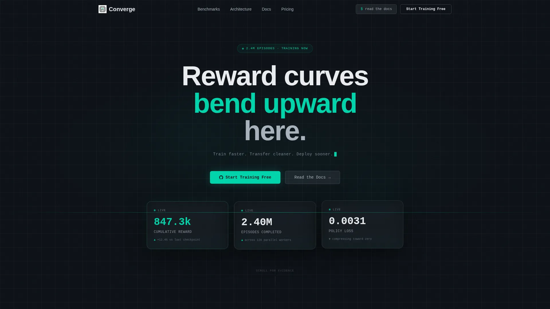 Reinforcement Learning Platform Landing Page Template