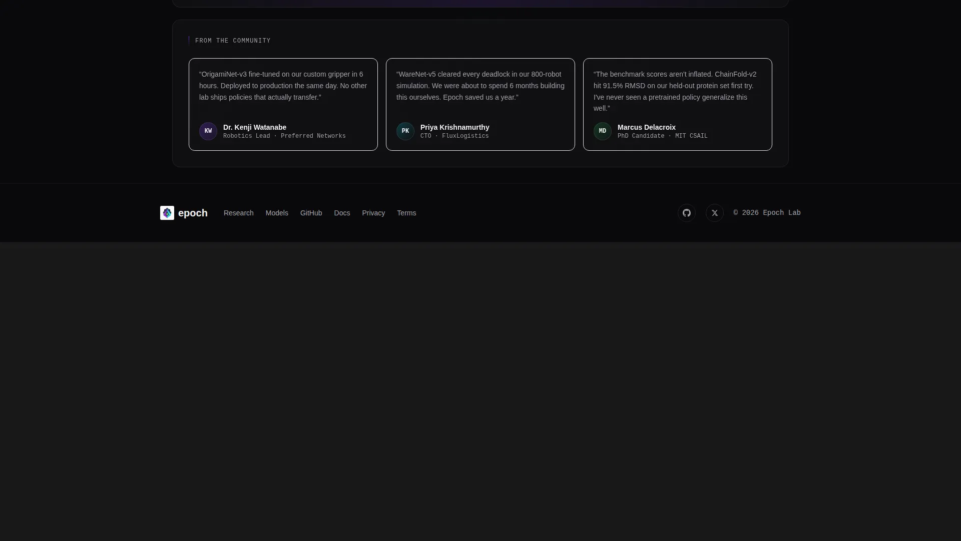 Reinforcement Learning Research Lab Landing Page