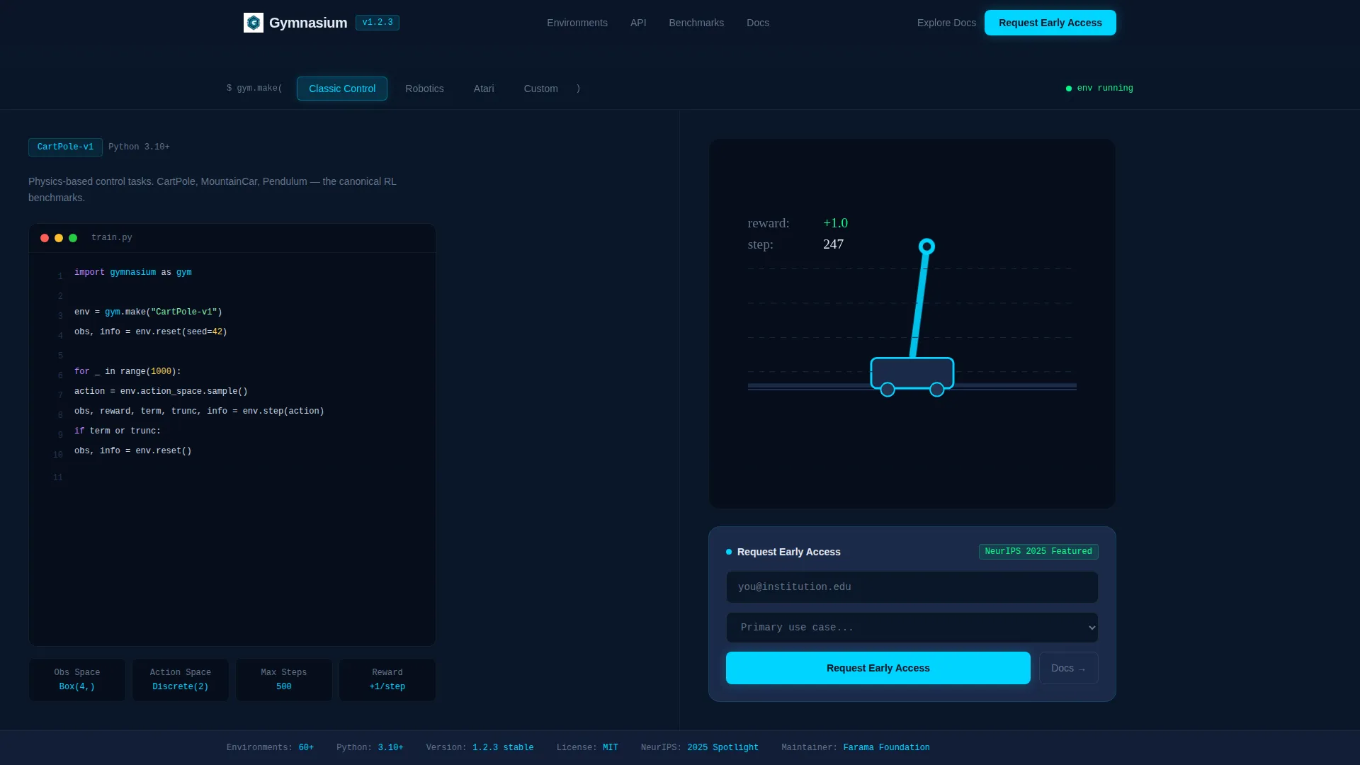 ML Training Platform Landing Page Template