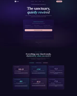 Religious Organization Client Portal Landing Page