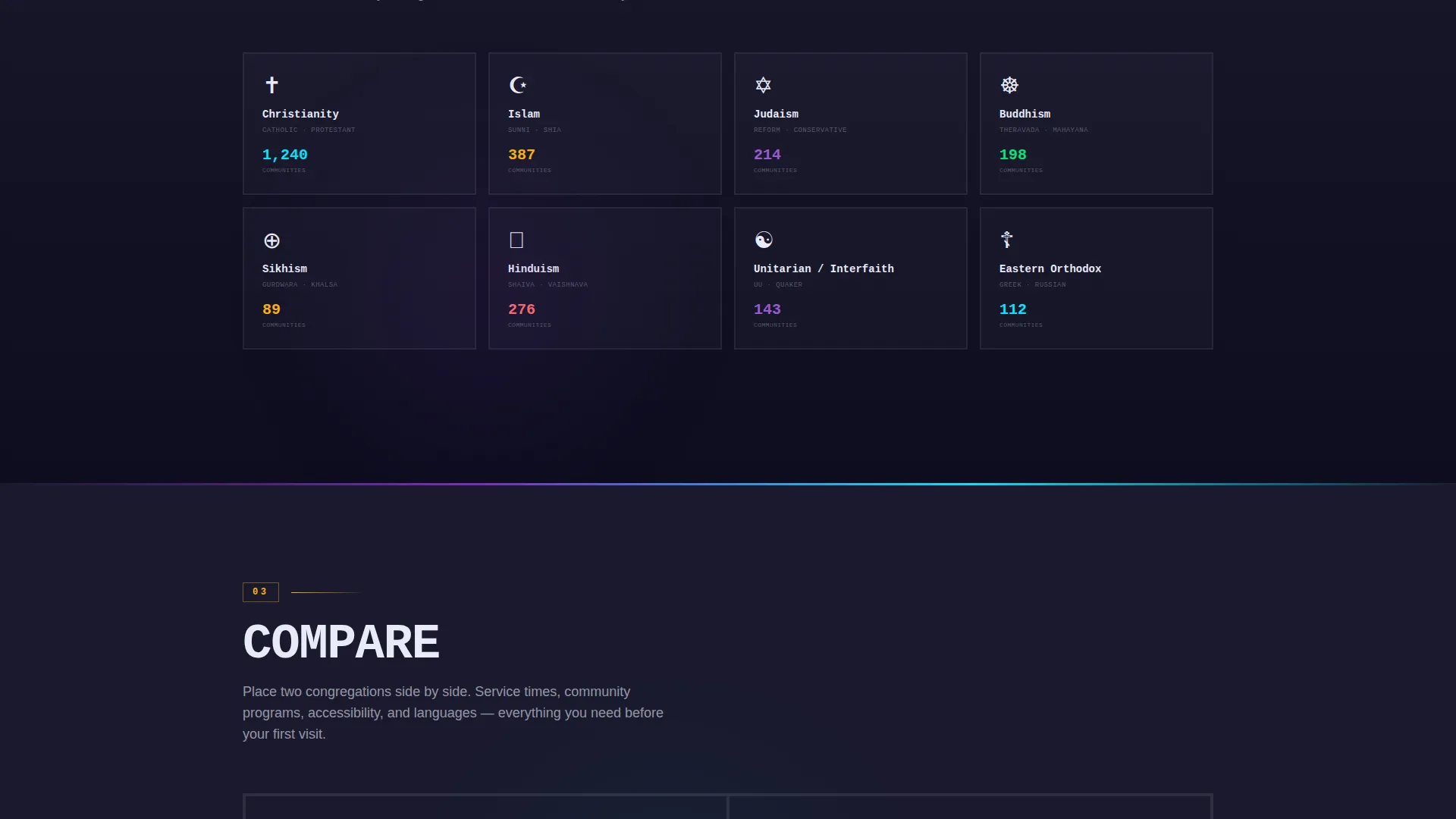 Religious Organization Directory Landing Page Template