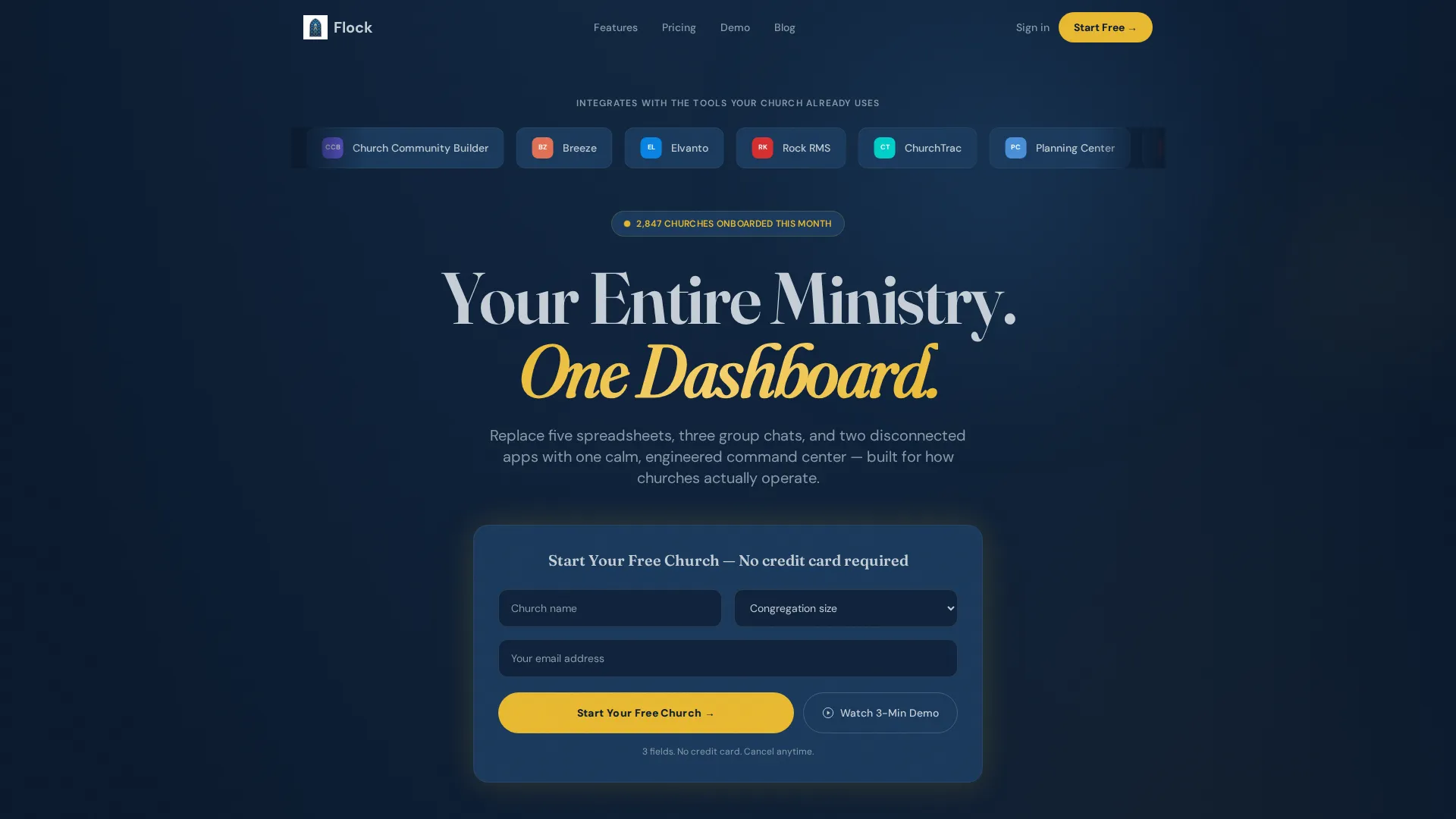 Faith Community Landing Page Template