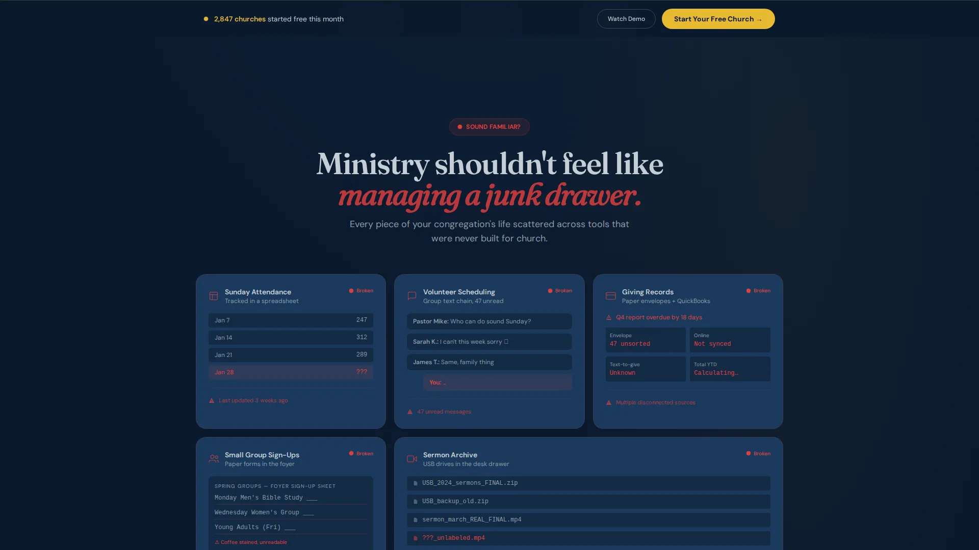 Faith Community Landing Page Template