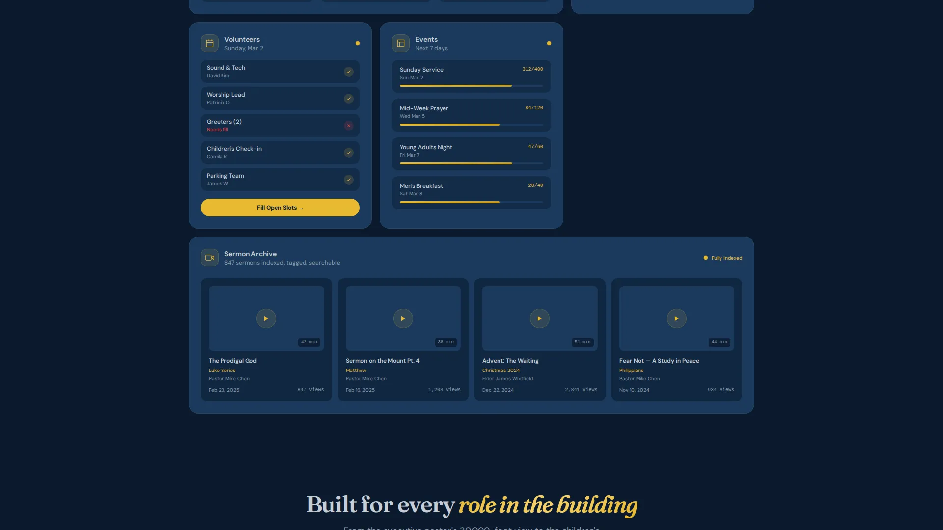 Faith Community Landing Page Template