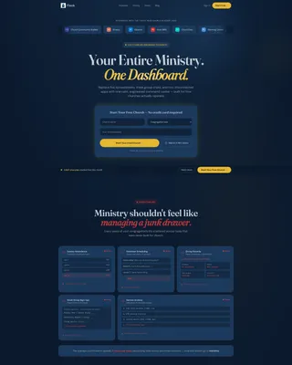 Faith Community Landing Page Template