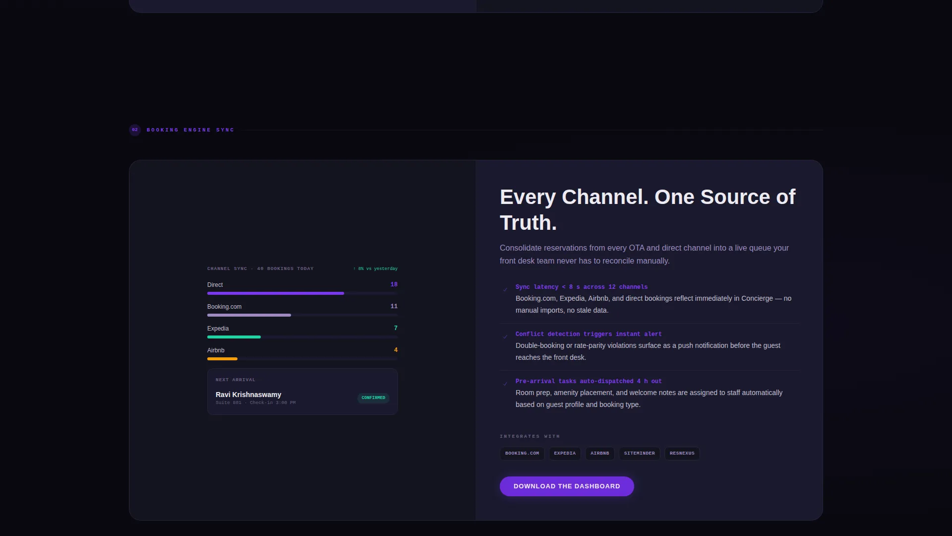 Resort CRM Landing Page Template for SaaS