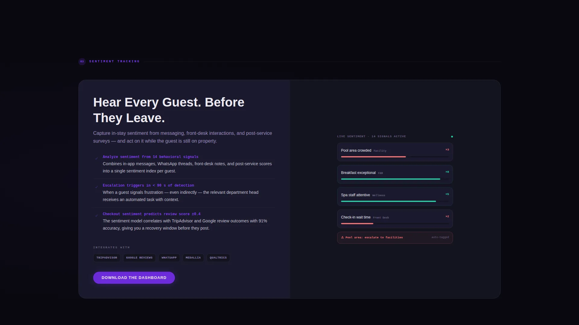 Resort CRM Landing Page Template for SaaS