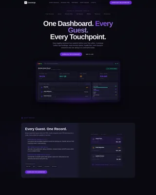 Resort CRM Landing Page Template for SaaS