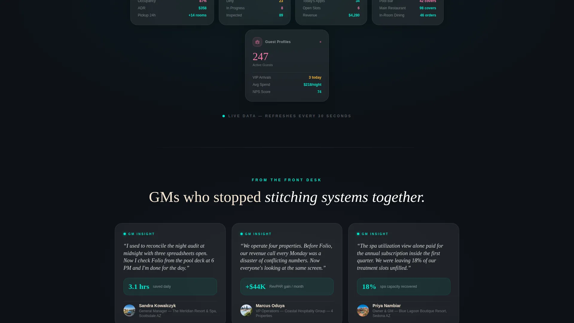 Resort Management Landing Page Template