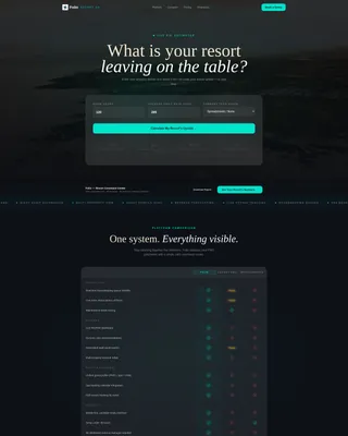 Resort Management Landing Page Template