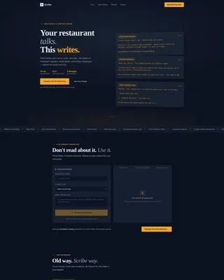 Restaurant AI Content Writer Landing Page Template