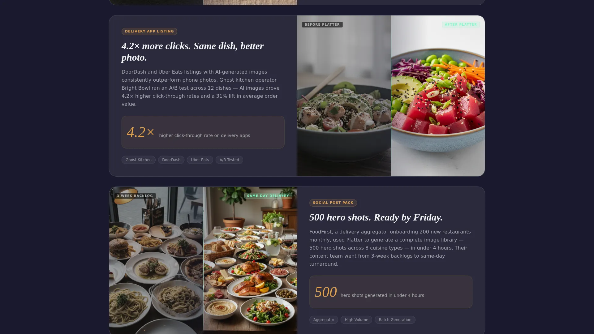 Restaurant AI Image Generator Landing Page Template