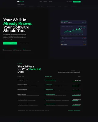 Restaurant AI Inventory Forecasting Landing Page