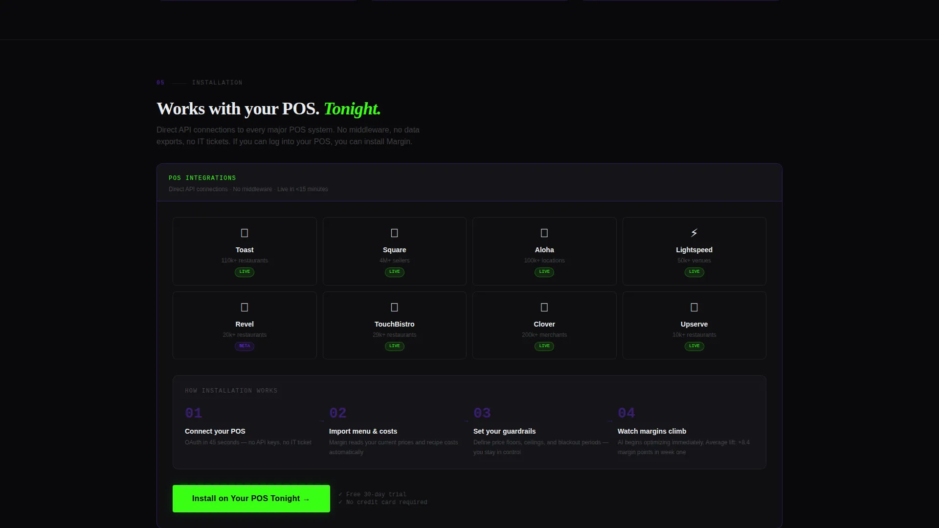 AI Restaurant Pricing Dashboard Landing Page Template