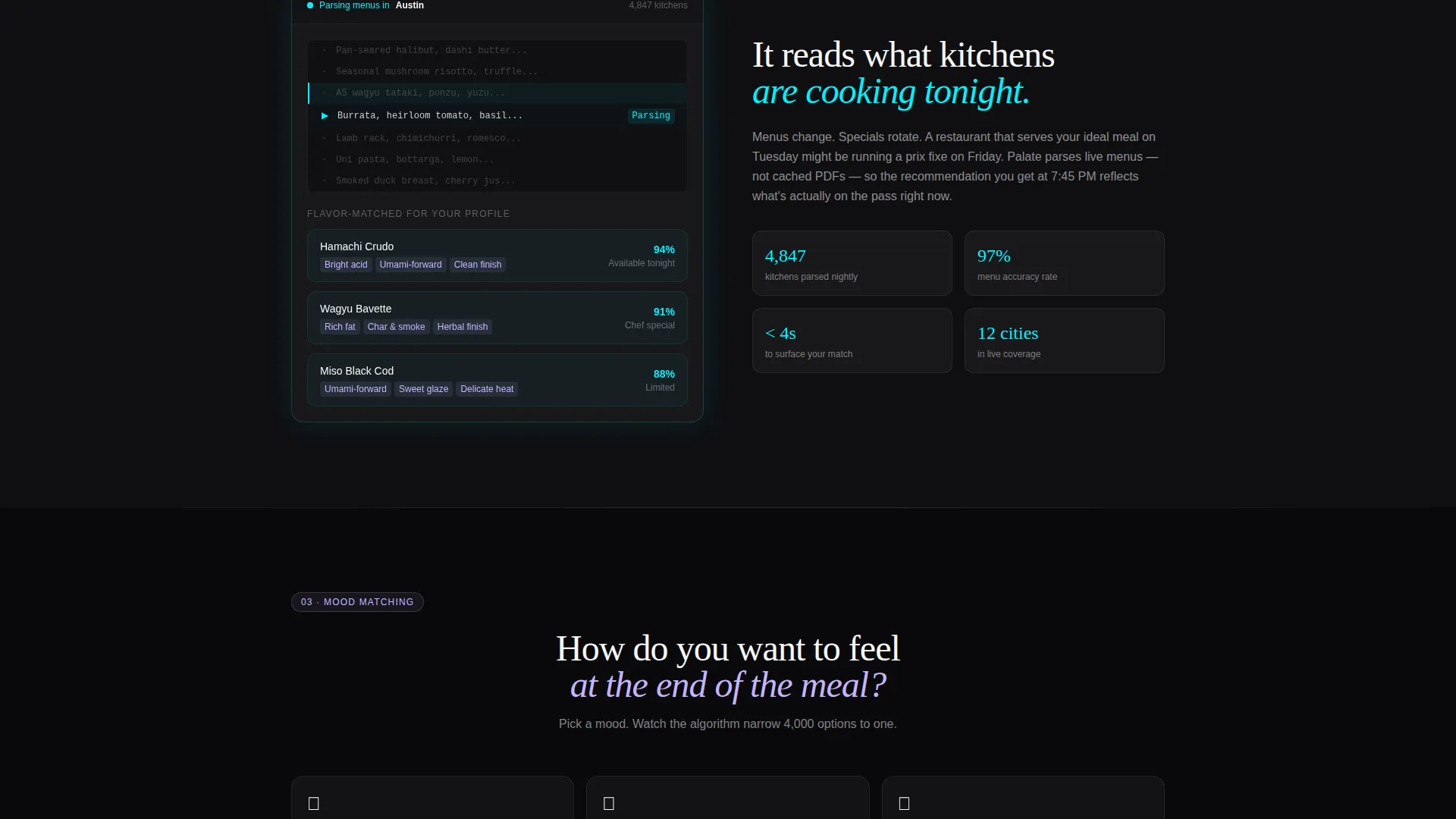 AI Restaurant Recommendation Landing Page Template