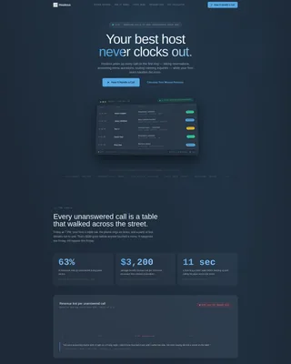 Restaurant AI Voice Assistant Landing Page Template