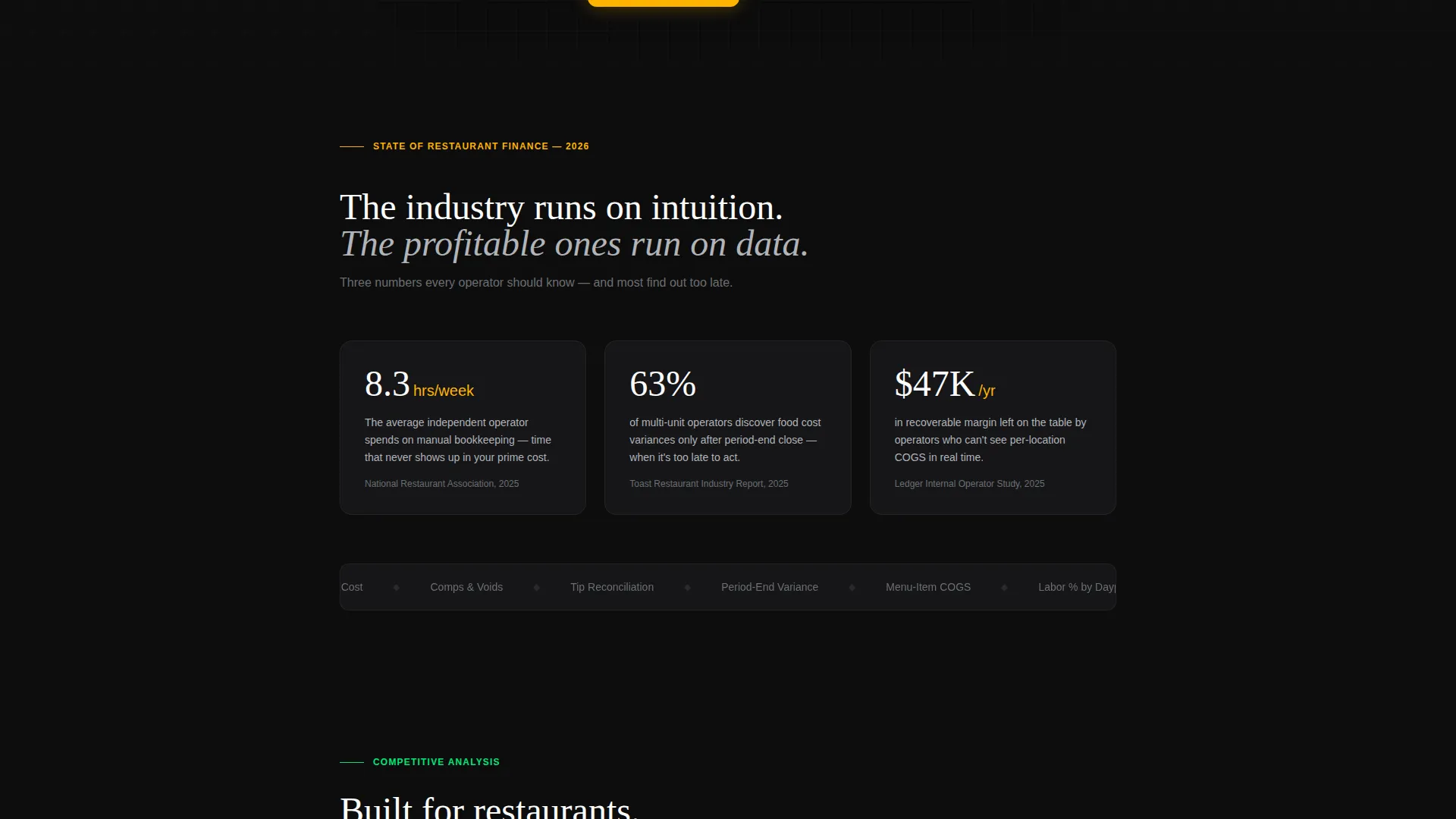 Restaurant Accounting Landing Page Template