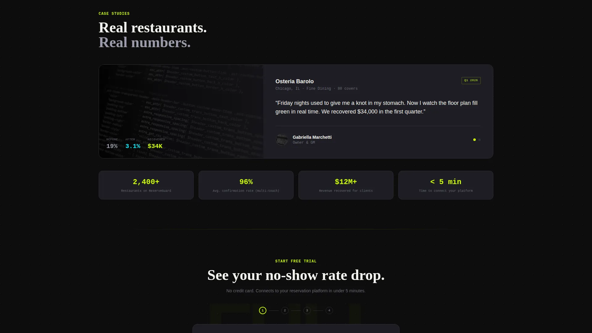 Restaurant Appointment Reminder Landing Page Template