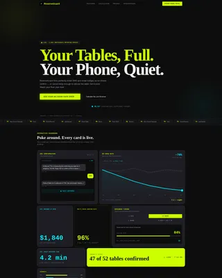Restaurant Appointment Reminder Landing Page Template