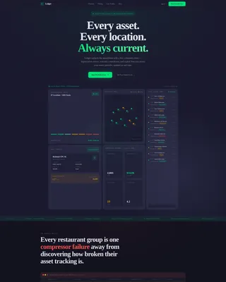 Restaurant Asset Management Landing Page Template