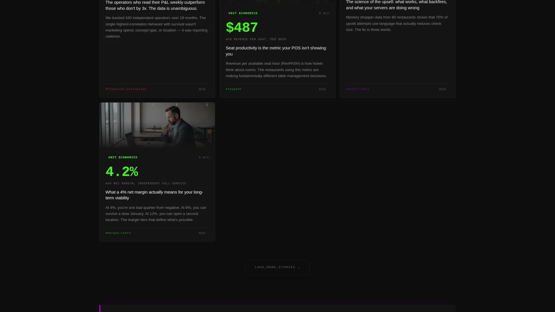 Restaurant Industry Blog & Data Website Template