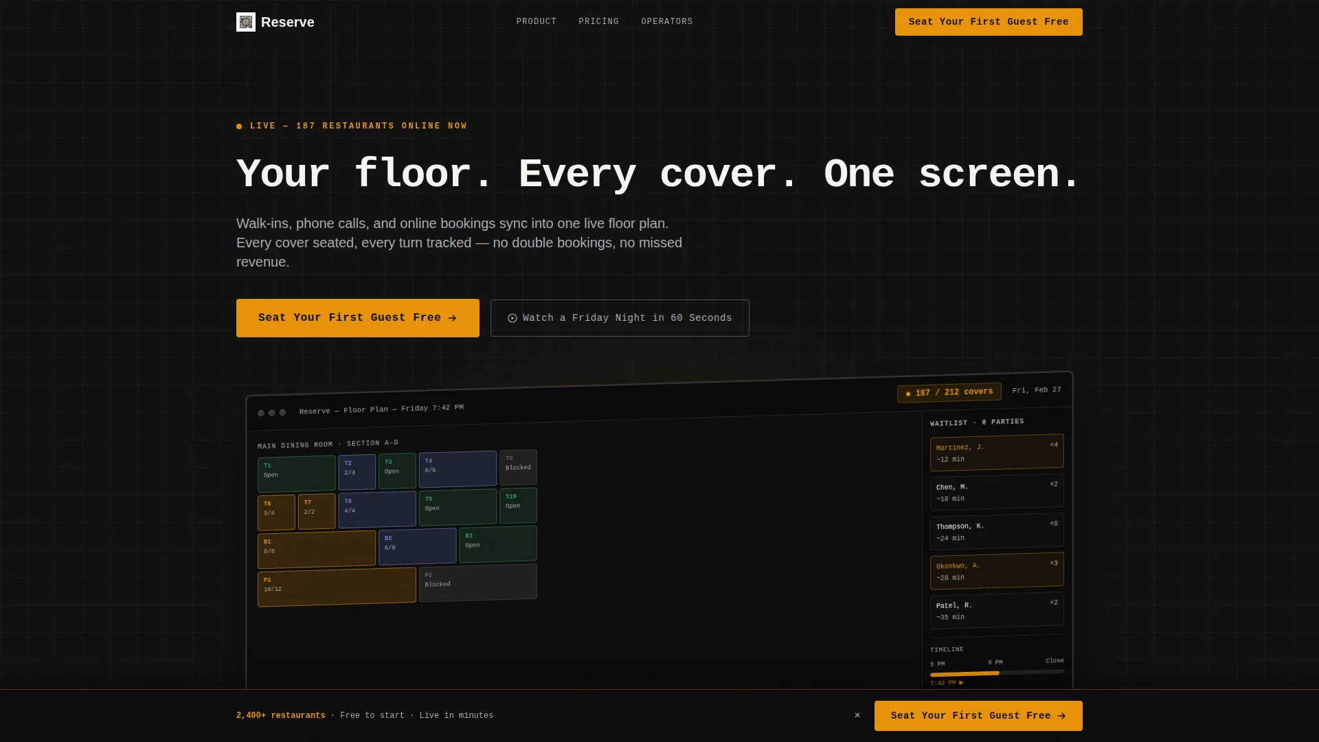 Premium Dining Landing Page Template