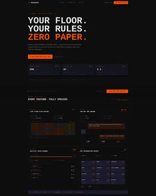 Restaurant Booking Software Landing Page Template