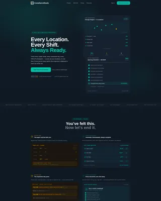 Restaurant Compliance Software Landing Page Template
