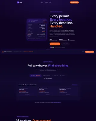 Restaurant Compliance Document Management Landing Page