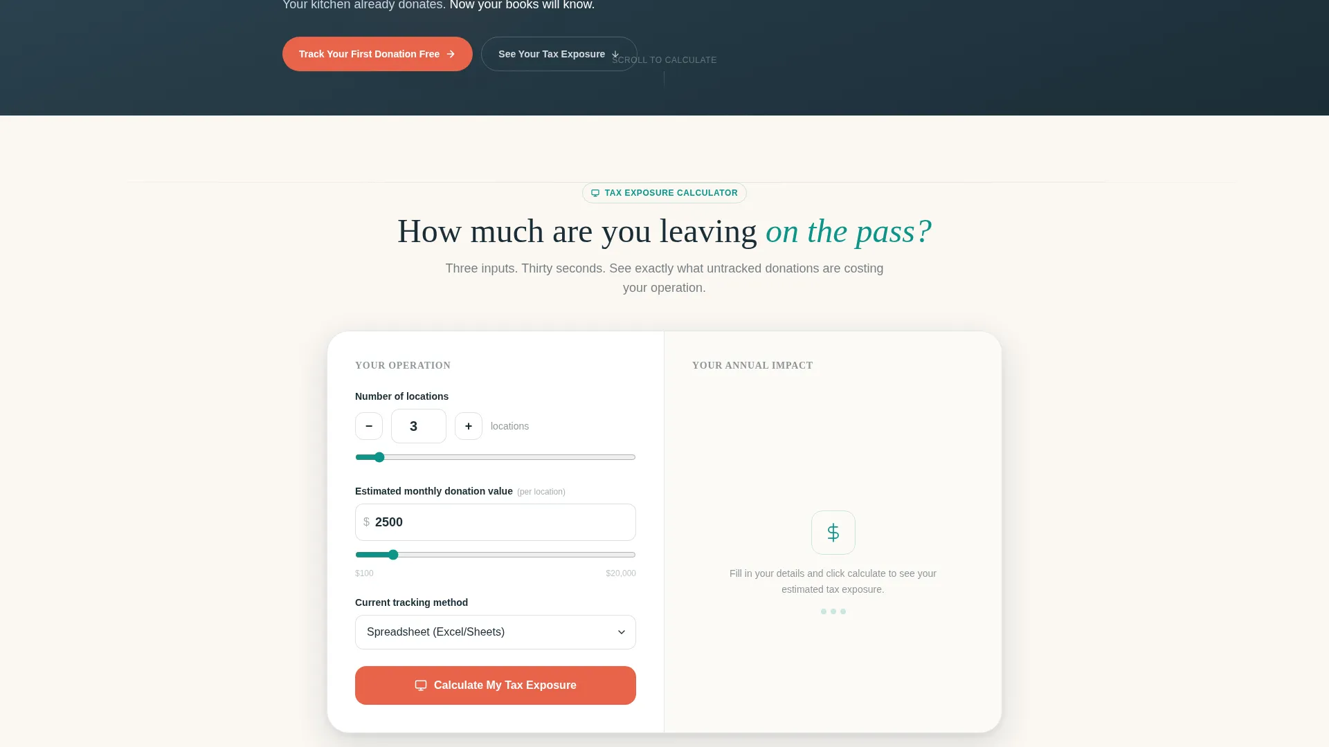 Restaurant Donor Management Landing Page Template