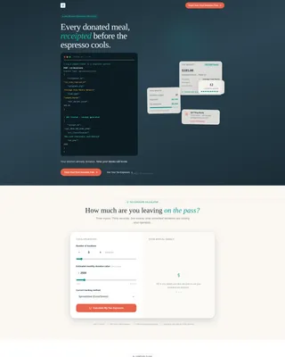 Restaurant Donor Management Landing Page Template