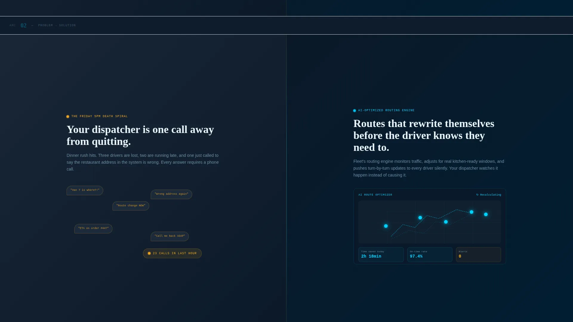 Restaurant Fleet Management Landing Page Template