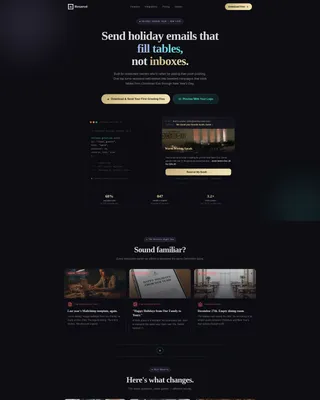 Festive Restaurant Landing Page Template