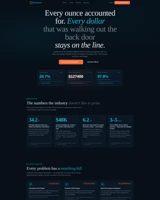 Restaurant Inventory Management Landing Page