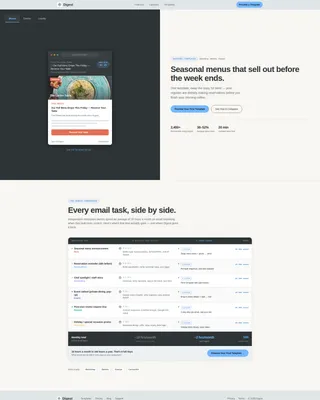 Restaurant Newsletter Landing Page Template