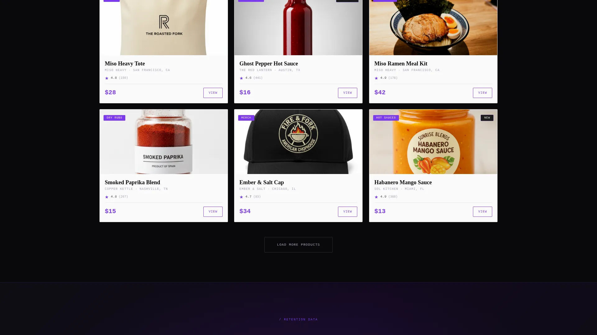 Vibrant Restaurant Online Store Landing Page Template