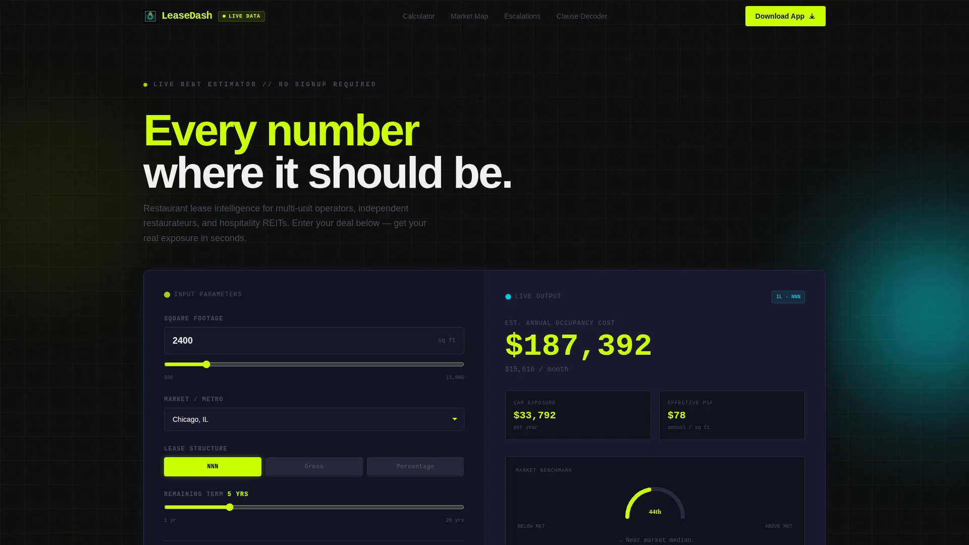 Restaurant Lease Management Landing Page Template