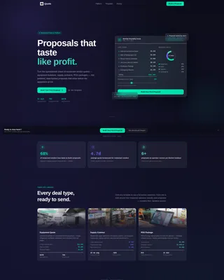 Restaurant Proposal & Quote Landing Page Template
