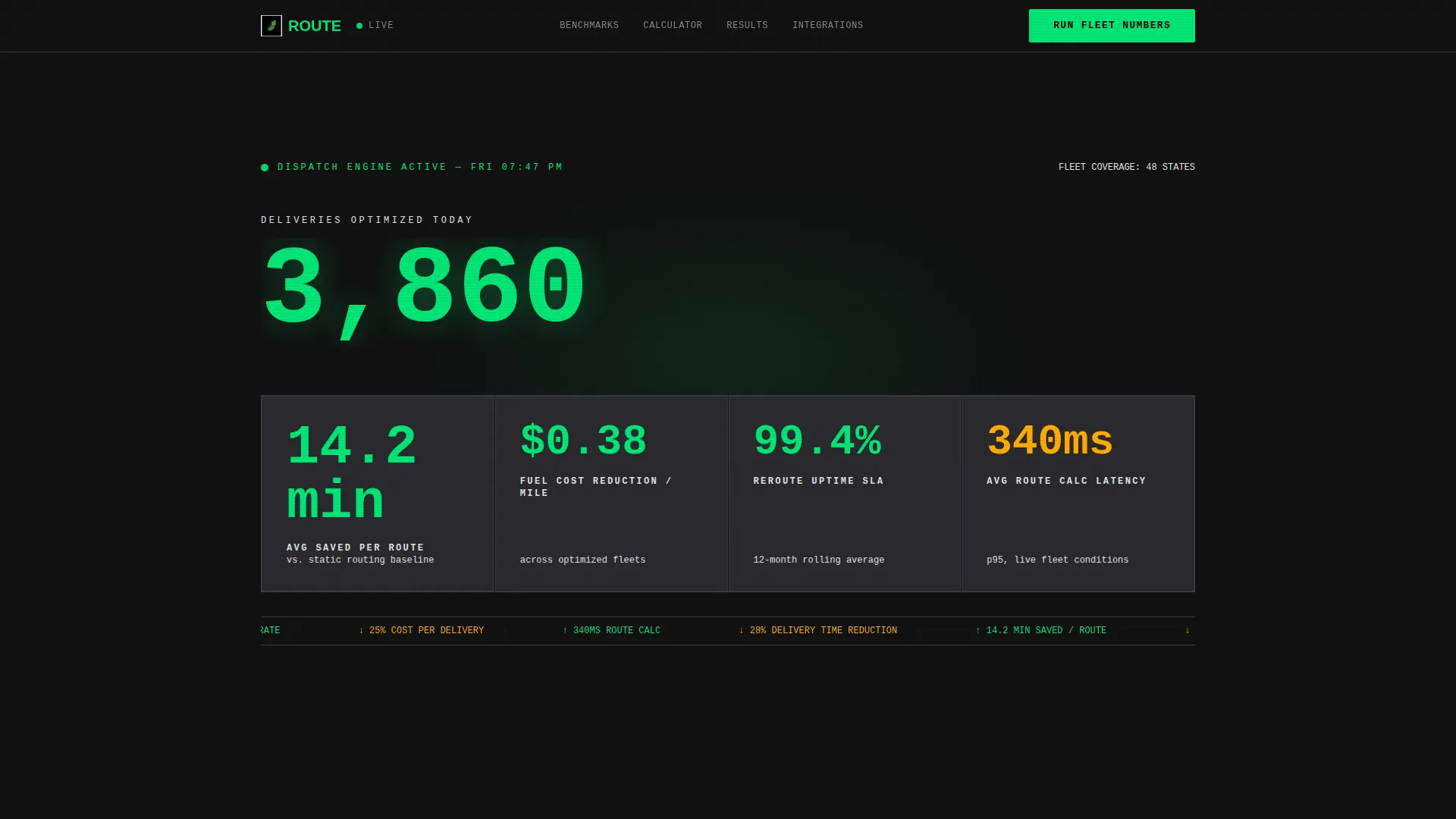 Brutalist Route Optimization Landing Page Template