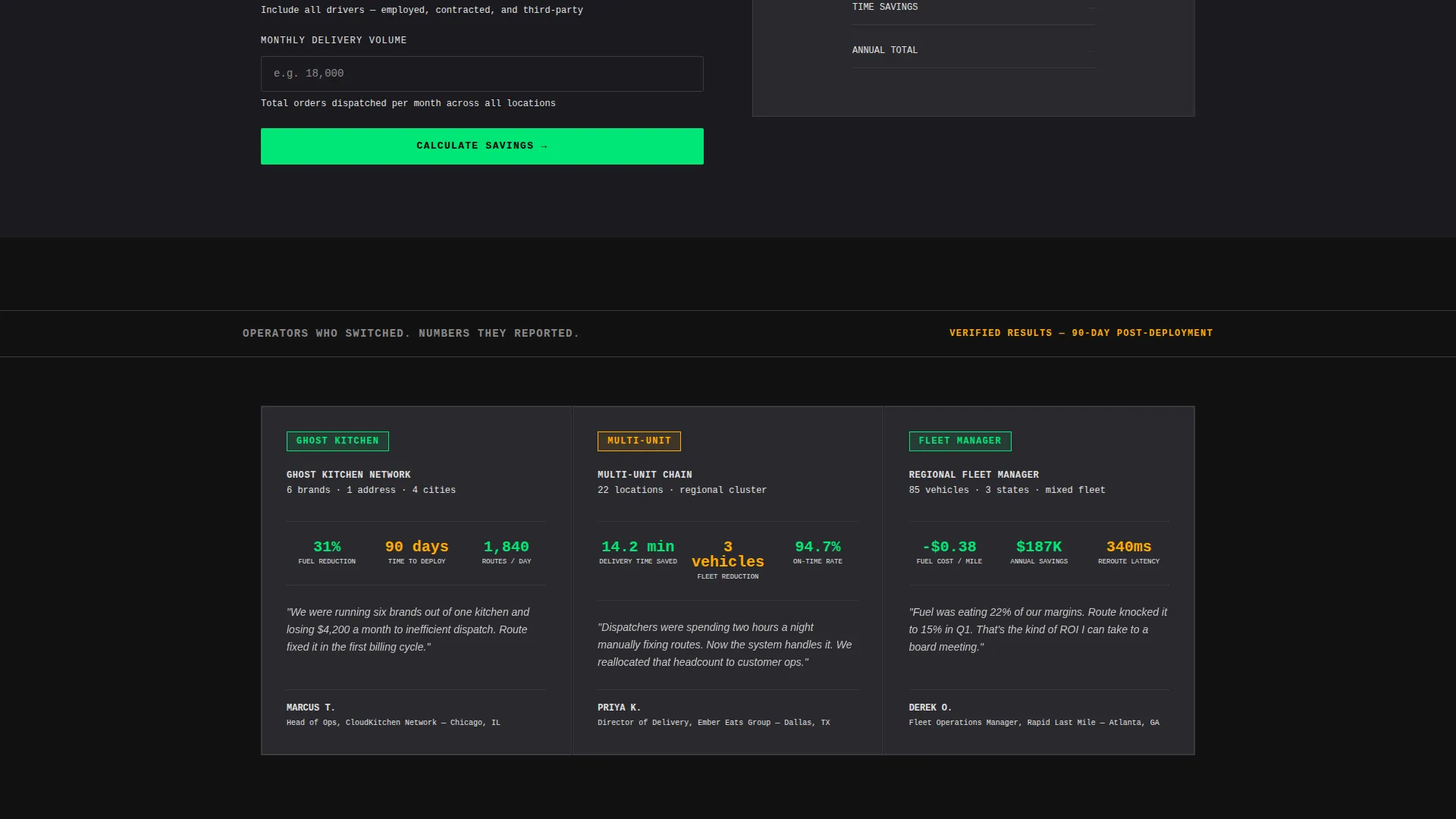 Brutalist Route Optimization Landing Page Template