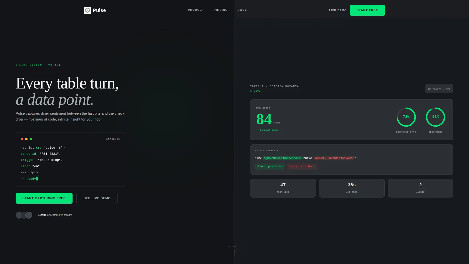 Restaurant Survey & Feedback Landing Page Template
