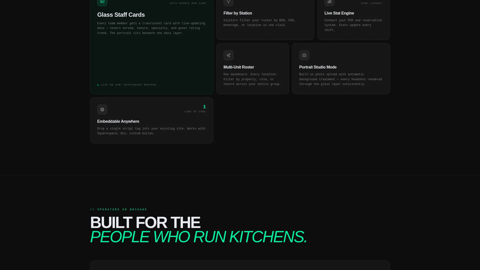 Restaurant Team & Staff Showcase Website Template