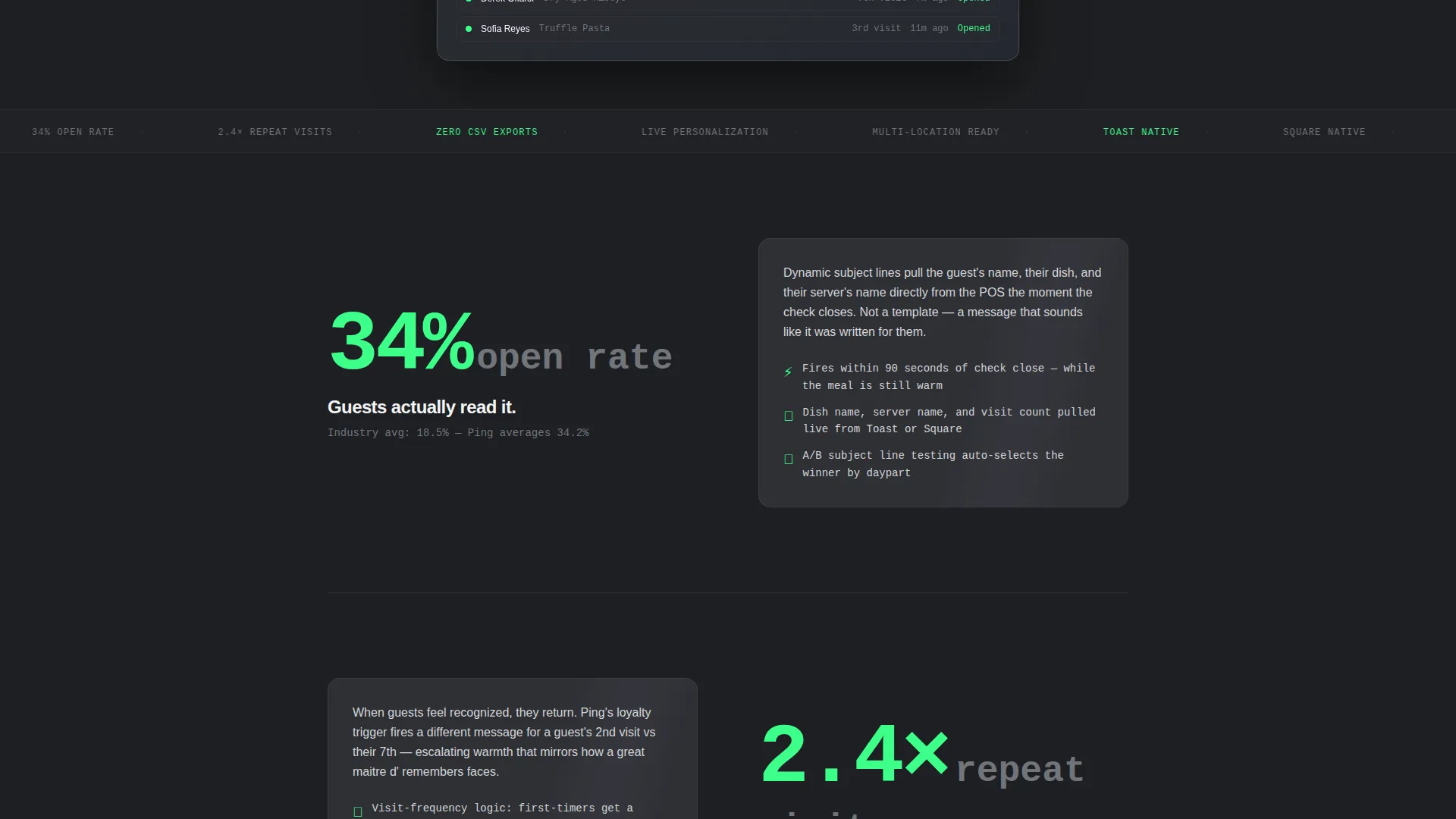 Restaurant Thank-You Email Landing Page Template