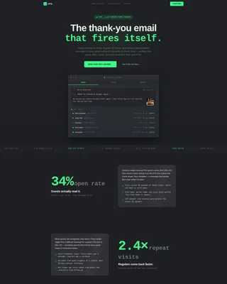 Restaurant Thank-You Email Landing Page Template