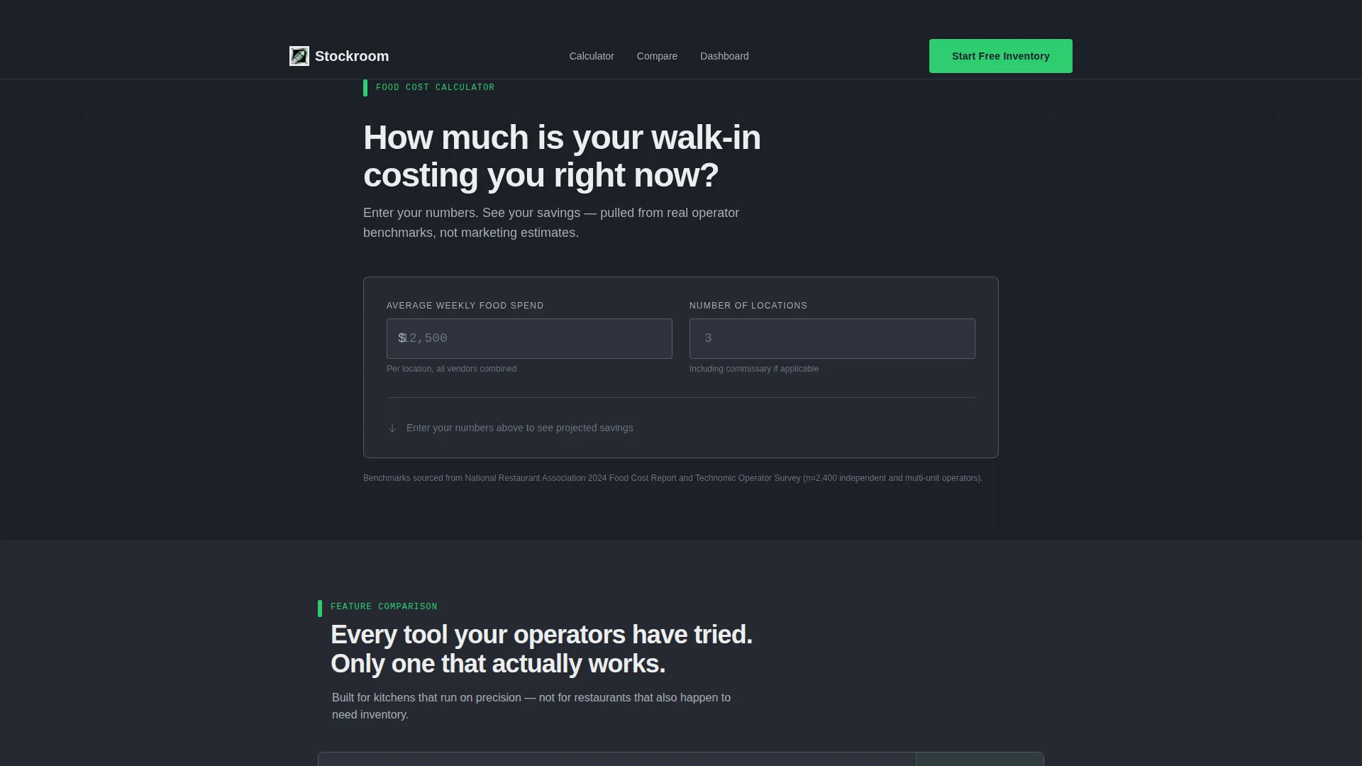 Restaurant Inventory Management Landing Page Template