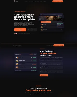 Culinary Experience Landing Page Template