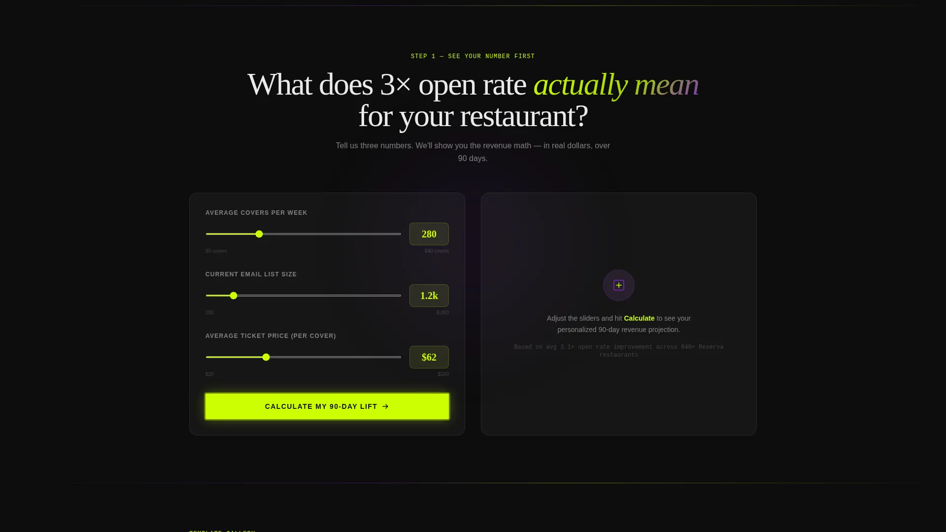 Restaurant Welcome Email Landing Page Template