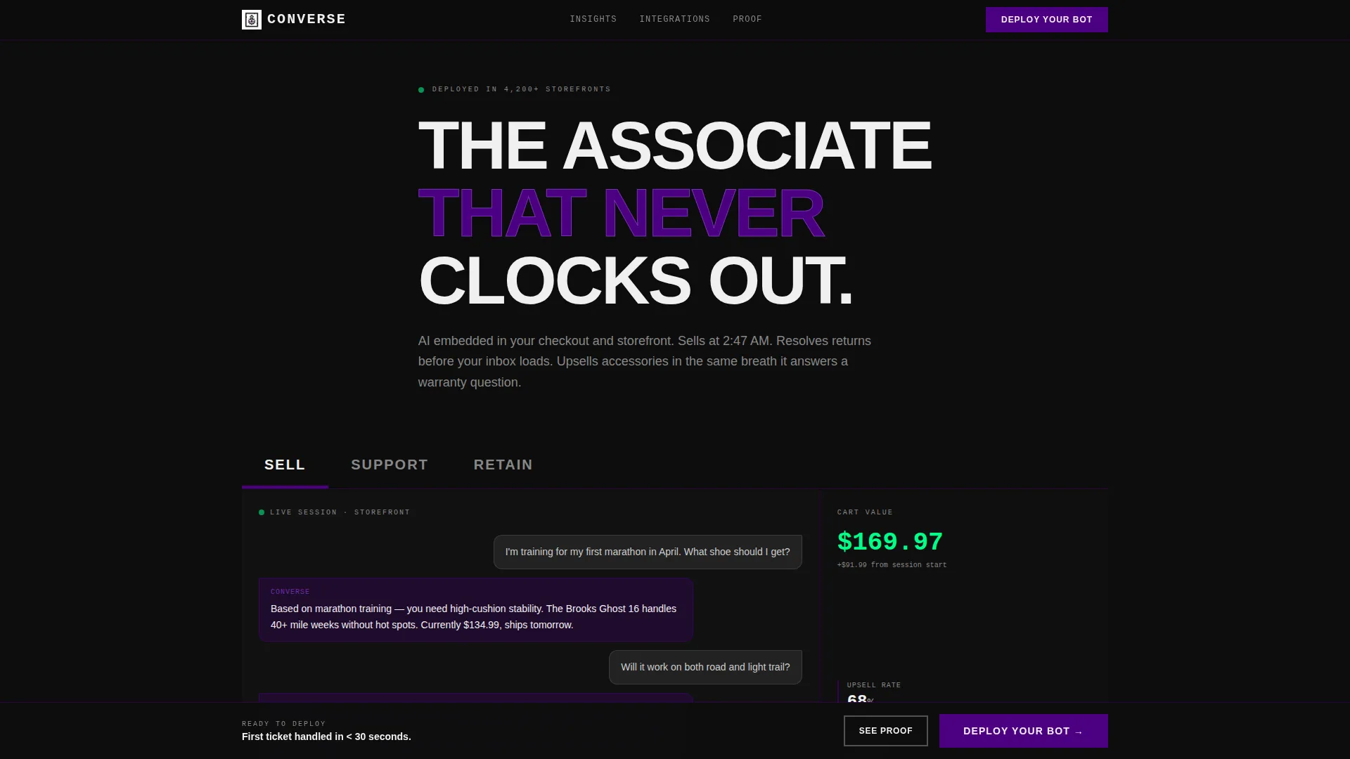 Retail AI Chatbot Bento Grid Landing Page Template